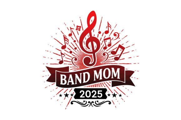 Band Mom 2025 Music Pride T-Shirt Design Graphics