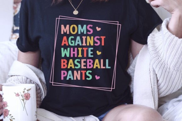 Baseball Mom Mama Retro Graphics for T-Shirt Designs