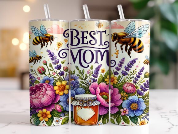 Best Mom 20 Oz Tumbler Wrap Mother’s Day Graphics for Branding