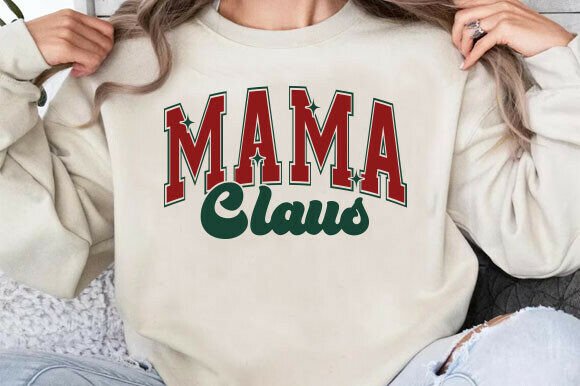 Christmas Mama Claus PNG: A Festive Graphic for T-Shirt Designs and Local Branding