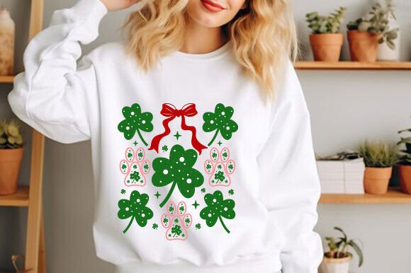 Dog St Patricks Coquette Png: A Festive Graphic for Local Business Branding