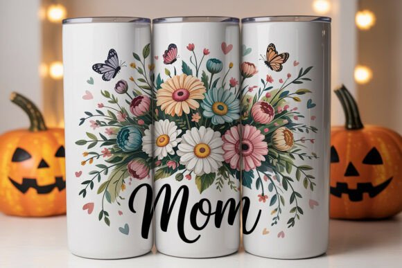 Elegant Floral Mom Tumbler Wrap: A Designer’s Take on a Branding Asset