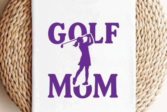 Golf Mom Illustration: A Unique Graphic Design Asset for Modern Branding