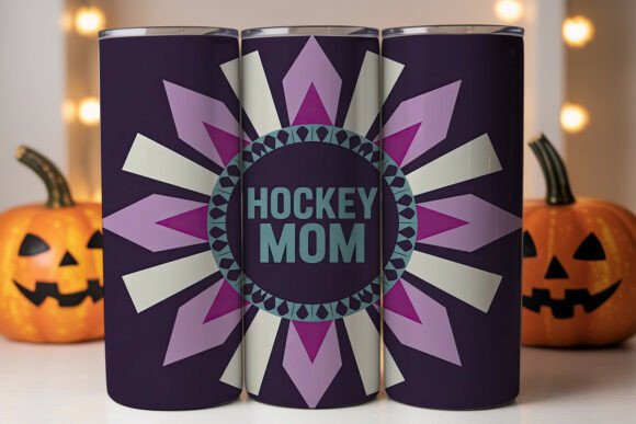 Hockey Mom 20oz Tumbler Wrap: A Polished Graphic Design Asset for Content Creators