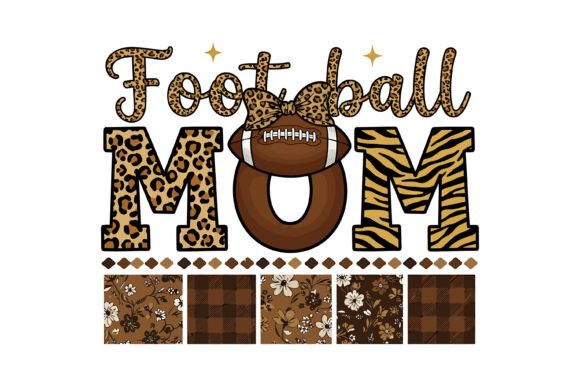 Leopard Football Mom Print: A Stylish Graphic for T-Shirt Designs