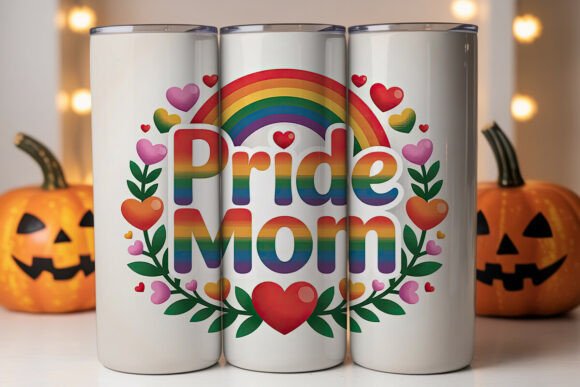Pride Mom Tumbler Wrap Graphics for Authentic Branding