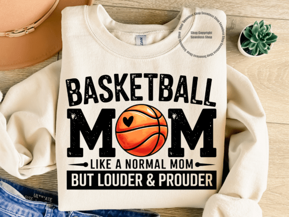 Retro Basketball Mom Graphics for T-Shirt Designs & Content Publishing