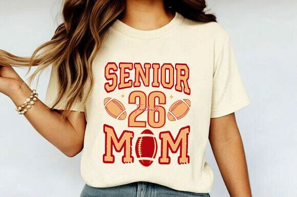 Senior 2026 PNG, Football Mom PNG: Graphics and T-Shirt Designs Review