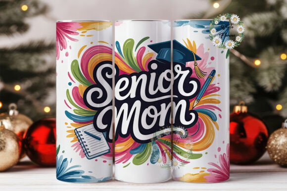 Senior Mom 20oz Tumbler Wrap Graphics and Tumbler Wraps