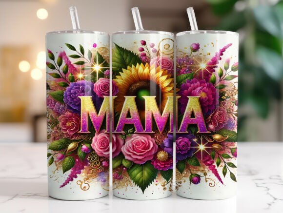 Sunflower and Pink Rose Mom Tumbler Wrap: A Brand Designer’s Perspective