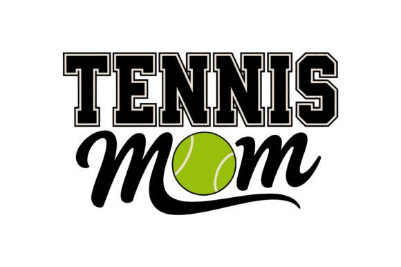 Tennis Mom Green Ball Design: A Versatile Graphic for T-Shirt and Web Publishing